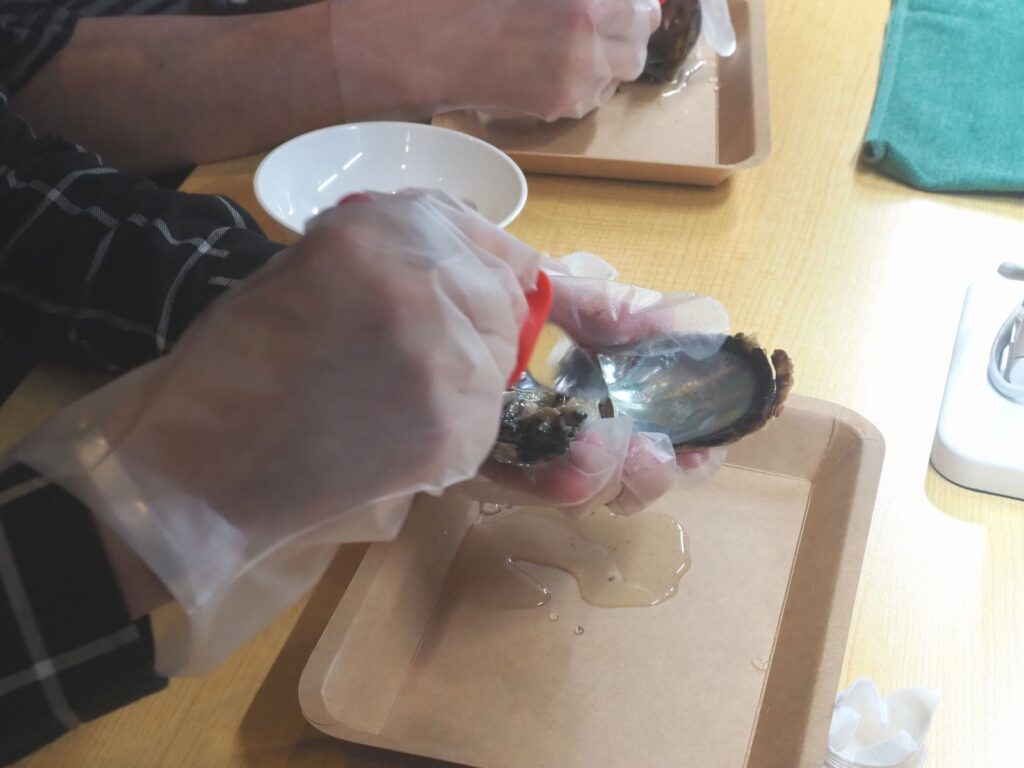 真珠取り出し